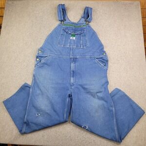 Liberty Overalls Mens 44x25 Blue Denim Workwear Carpenter Cargo‎ Pockets